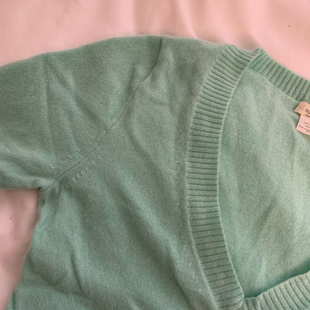 J. Crew Gustoso mint green 100% cashmere sweater